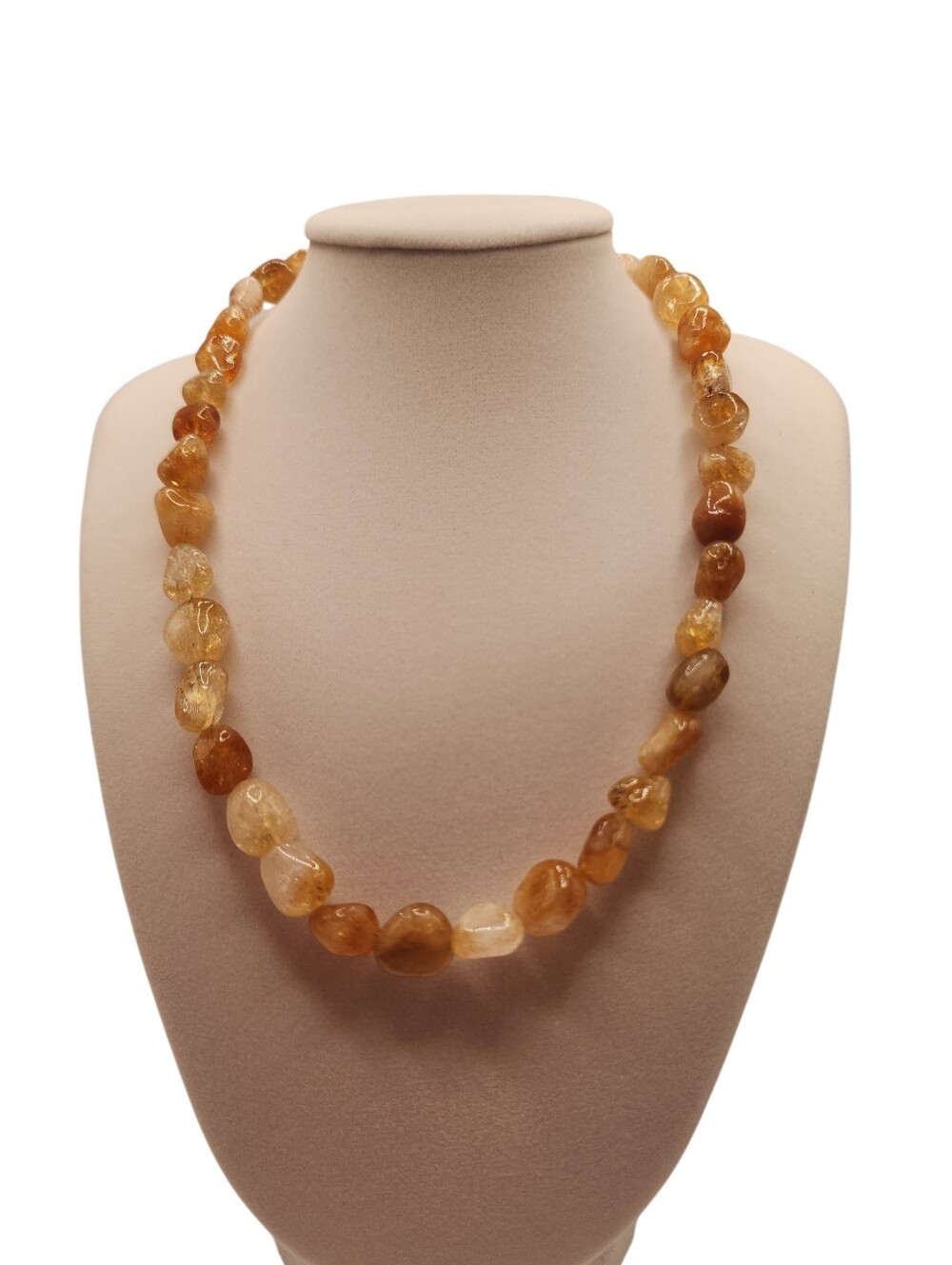 Citrine beaded gemstone neaklace